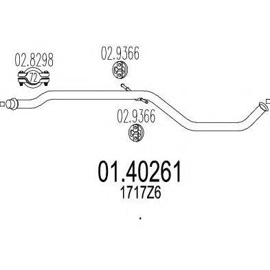 Труба выхлопного газа MTS 01.40261