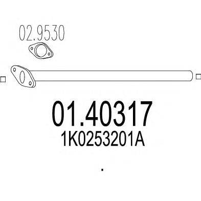 Труба выхлопного газа MTS 01.40317