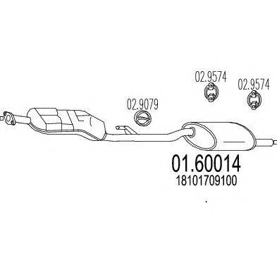 Глушитель выхлопных газов конечный CIA 11269
