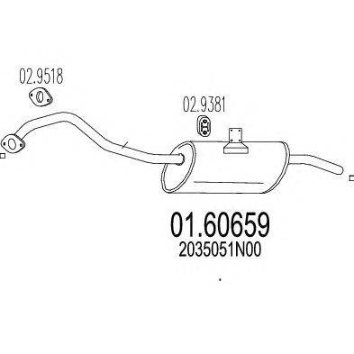 Глушитель выхлопных газов конечный BOSAL 278809