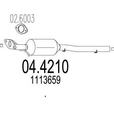 Катализатор MTS 044210