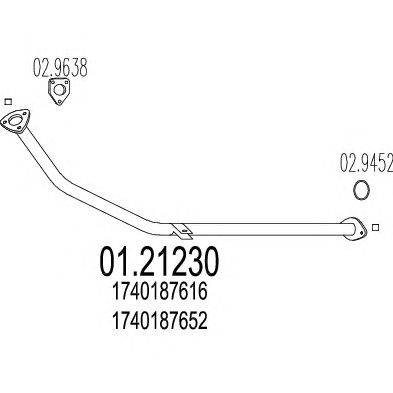 Труба выхлопного газа MTS 01.21230