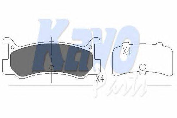 Комплект тормозных колодок, дисковый тормоз KAVO PARTS KBP4535