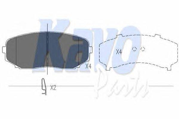 Комплект тормозных колодок, дисковый тормоз KAVO PARTS KBP-4558