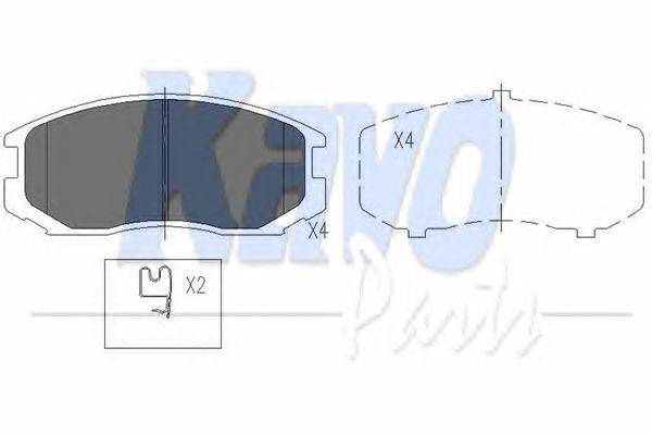 Комплект тормозных колодок, дисковый тормоз KAVO PARTS KBP-5505