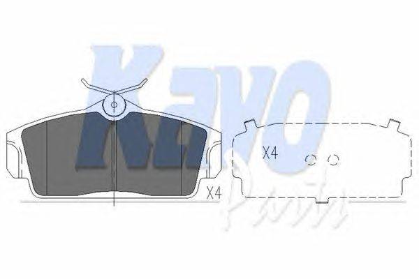 Комплект тормозных колодок, дисковый тормоз KAVO PARTS KBP6509
