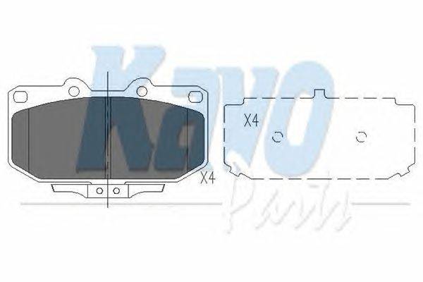 Комплект тормозных колодок, дисковый тормоз KAVO PARTS KBP-6536