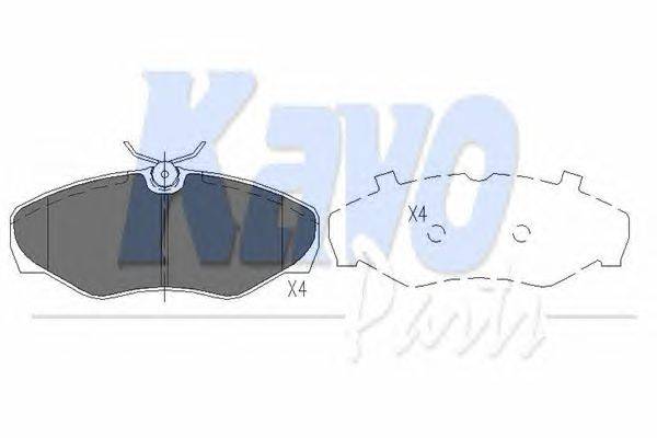 Комплект тормозных колодок, дисковый тормоз KAVO PARTS KBP-6566
