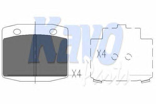 Комплект тормозных колодок, дисковый тормоз KAVO PARTS KBP-6570