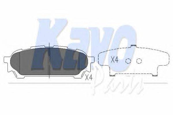 Комплект тормозных колодок, дисковый тормоз KAVO PARTS KBP8019