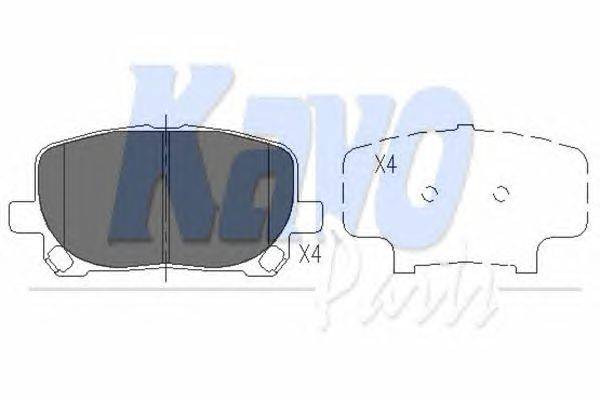 Комплект тормозных колодок, дисковый тормоз KAVO PARTS KBP-9021