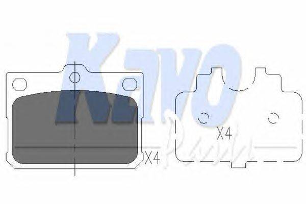 Комплект тормозных колодок, дисковый тормоз KAVO PARTS KBP9081