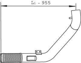 Труба выхлопного газа DINEX 29260