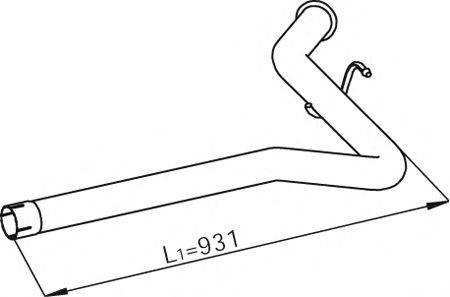 Труба выхлопного газа DINEX 28625