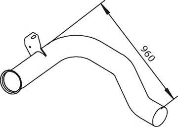 Труба выхлопного газа DINEX 22169