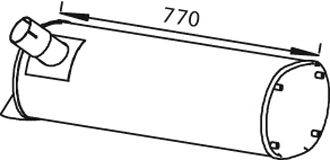 Средний / конечный глушитель ОГ DINEX 28402