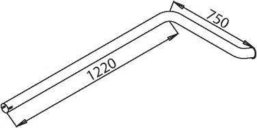 Труба выхлопного газа DINEX 50703