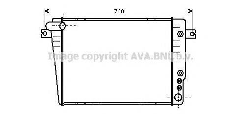 Радиатор, охлаждение двигателя AVA QUALITY COOLING BW2020