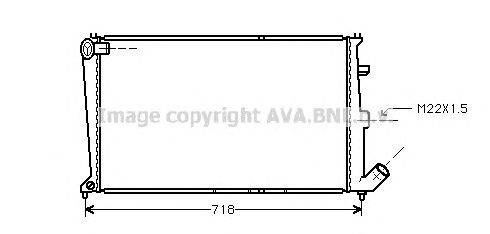 Радиатор, охлаждение двигателя AVA QUALITY COOLING CN2017