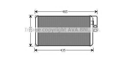 Теплообменник, отопление салона AVA QUALITY COOLING ME6231