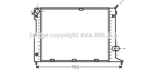 Радиатор, охлаждение двигателя AVA QUALITY COOLING OL2165