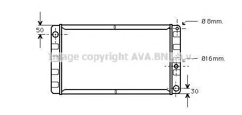 Радиатор, охлаждение двигателя AVA QUALITY COOLING VO2058