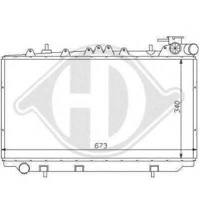 Радиатор, охлаждение двигателя DIEDERICHS 8124132
