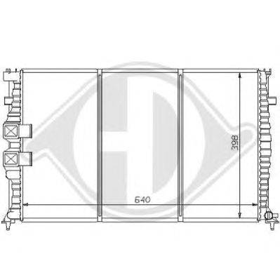 Радиатор, охлаждение двигателя DIEDERICHS 8126156