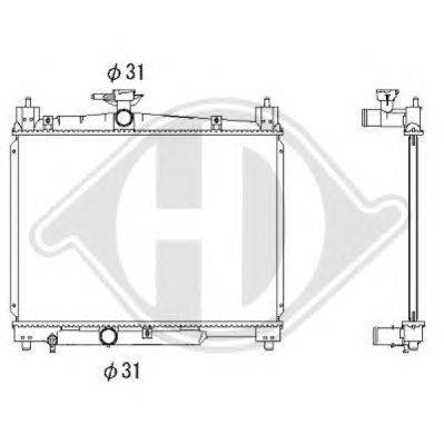 Радиатор, охлаждение двигателя DIEDERICHS 8660550