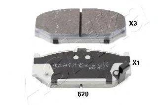 Комплект тормозных колодок, дисковый тормоз ASHIKA 50-08-820