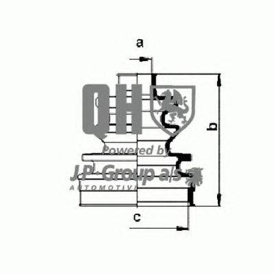 Комплект пылника, приводной вал JP GROUP QJB377