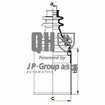 Комплект пылника, приводной вал JP GROUP QJB952