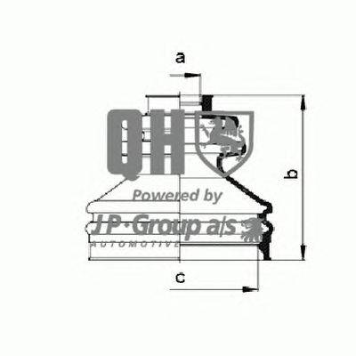 Комплект пылника, приводной вал JP GROUP QJB433