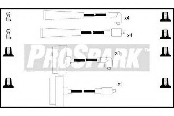 Комплект проводов зажигания STANDARD OES307