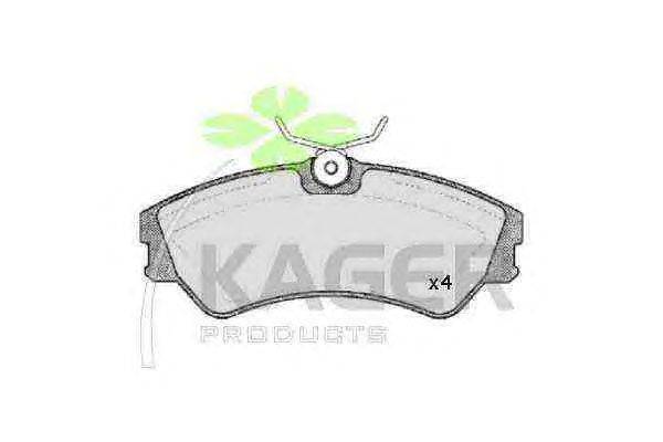 Комплект тормозных колодок, дисковый тормоз KAGER 35-0019