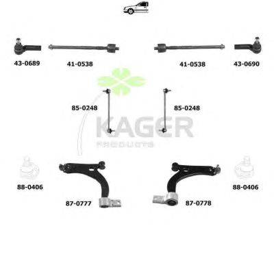 Подвеска колеса KAGER 801161