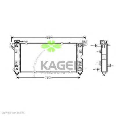 Радиатор, охлаждение двигателя KAGER 310213