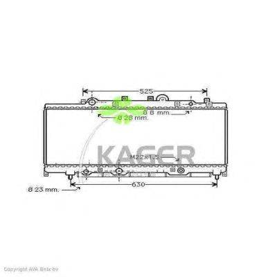 Радиатор, охлаждение двигателя KAGER 31-0569