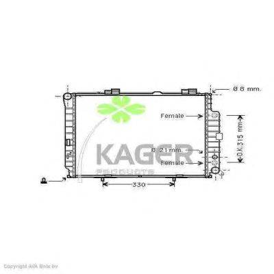 Радиатор, охлаждение двигателя KAGER 31-0627