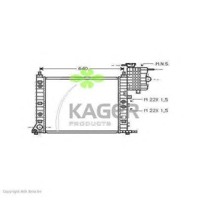 Радиатор, охлаждение двигателя KAGER 31-0630