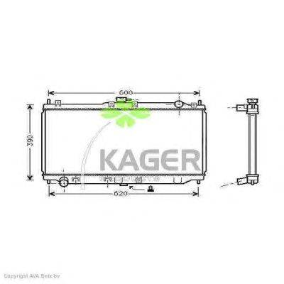 Радиатор, охлаждение двигателя KAGER 31-0726