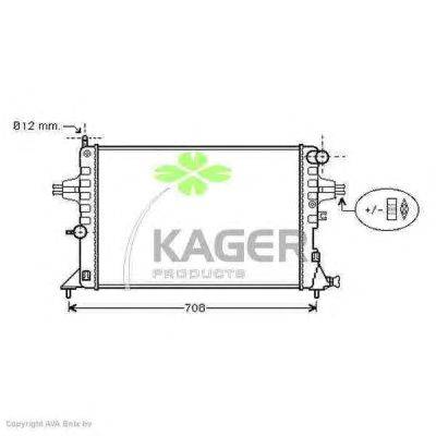 Радиатор, охлаждение двигателя KAGER 310809