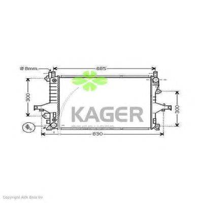 Радиатор, охлаждение двигателя KAGER 31-1163