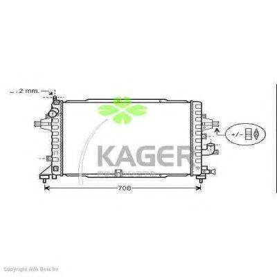 Радиатор, охлаждение двигателя KAGER 311253