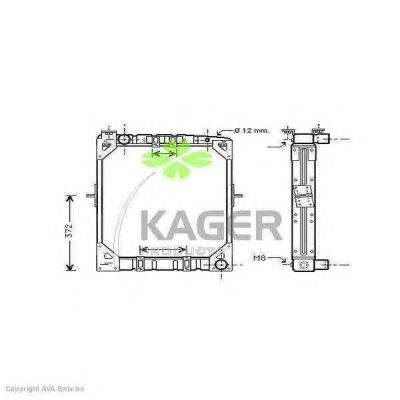 Радиатор, охлаждение двигателя KAGER 311275