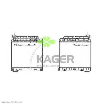 Радиатор, охлаждение двигателя KAGER 31-1738