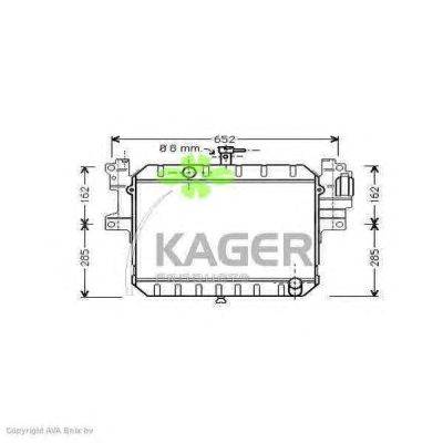 Радиатор, охлаждение двигателя KAGER 31-2237