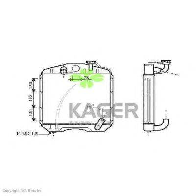 Радиатор, охлаждение двигателя KAGER 312469