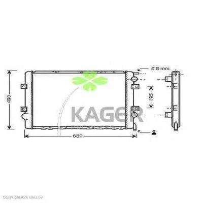 Радиатор, охлаждение двигателя KAGER 31-2660