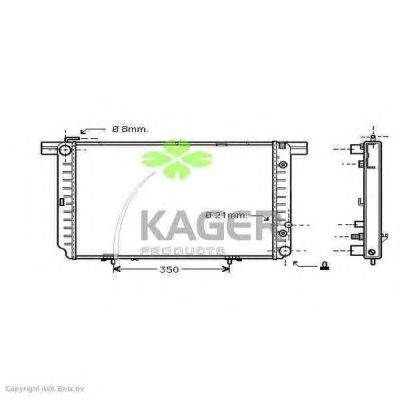 Радиатор, охлаждение двигателя KAGER 312950